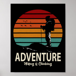 Abenteuer Wandern und Klettern Poster
