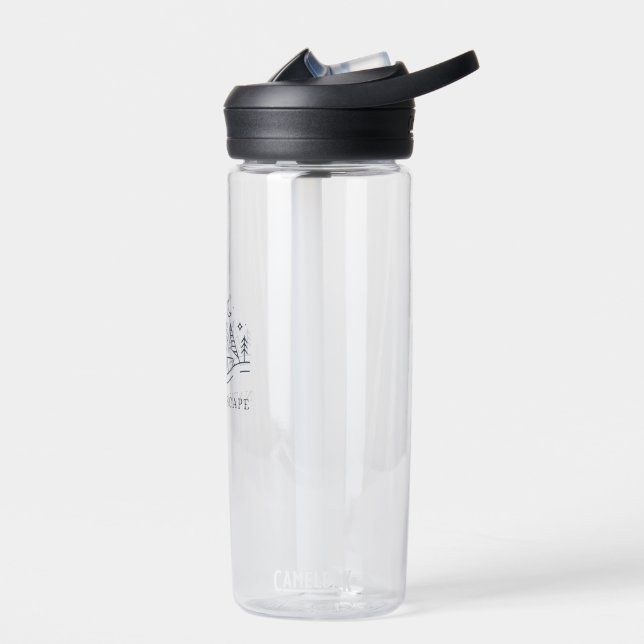 "Abenteuer warten Camping-Grafik Trinkflasche (Links)