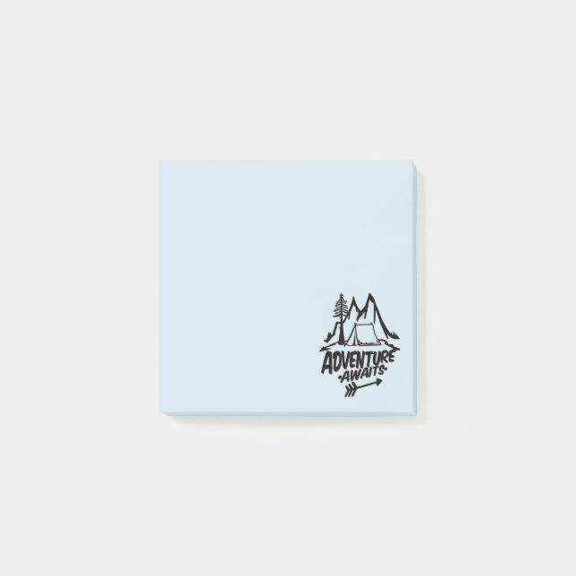 Abenteuer warten Camping-Post-It-Notizen Post-it Klebezettel (Vorderseite)