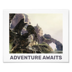 Abenteuer warten. Fantasielandschaft Fotodruck