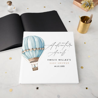 Abenteuer warten Heißluftballon-Junge-Baby-Party Gästebuch