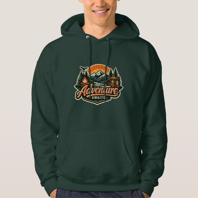 Abenteuer warten hoodie (Vorderseite)