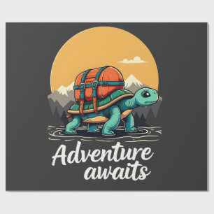 Abenteuer warten ist Wanderabenteuer ist Outdoor A Geschenkpapier