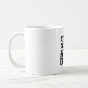 Abenteuer warten mit meinem Hund Vintage-Wanderdes Kaffeetasse
