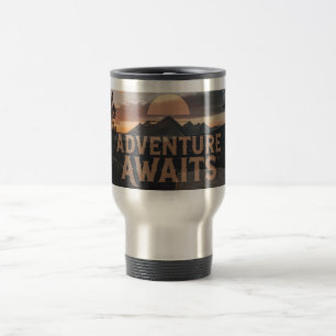 Abenteuer warten Mountain Travel Tumbler – Robust Reisebecher