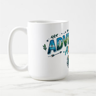 Abenteuer warten Vintage Berg T-Shirt Kaffeetasse