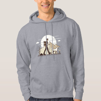 Abenteuer warten - Wanderer und Hund Hoodie