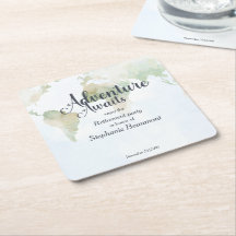 Abenteuer warten Weltkarte Ruhestandsparty