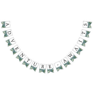 Abenteuer wartet auf die rustikalen Berge Wimpelkette