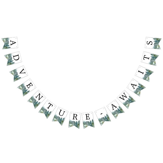 Abenteuer wartet auf die rustikalen Berge Wimpelkette (Alle)