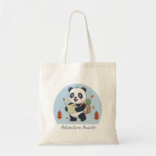Abenteuer wartet auf Panda Tragetasche (Vorne)