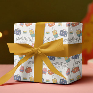 Abenteuer wartet auf Reiseschleifblätter Geschenkpapier Set