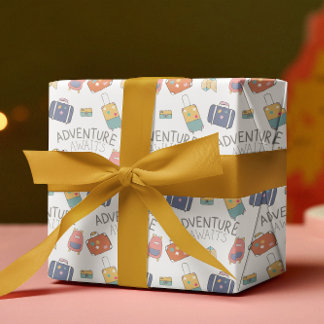 Abenteuer wartet auf Reiseschleifblätter Geschenkpapier Set