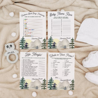Abenteuer wartet! Baby Name Race Baby Showspiel