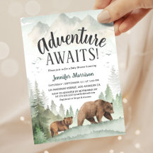 Abenteuer wartet Bärenwald Baby Shower
