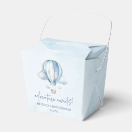 Abenteuer wartet! Blue Hot Air Balloon Baby Dusche Geschenkschachtel