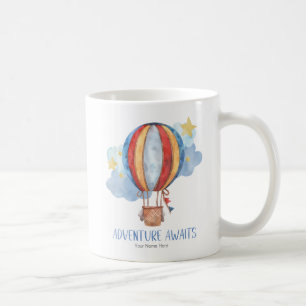 Abenteuer wartet Heißluftballon Kaffeetasse
