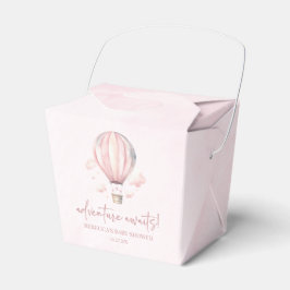 Abenteuer wartet! Pink Hot Air Ballon Babydusche Geschenkschachtel