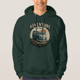 Abenteuer wartet – Retro Camper Van Grafik  Hoodie