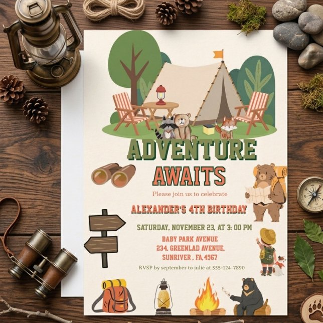 Abenteuer-Wild-Safari-Wald-Geburtstag Einladung (Von Creator hochgeladen)