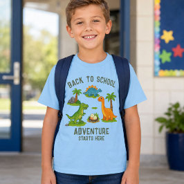 Abenteuer zum Schulbeginn startet hier Dinosaurier T-Shirt