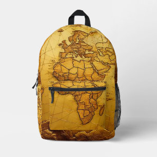 Abenteuerbereiter Leder-Look-Rucksack Bedruckter Rucksack