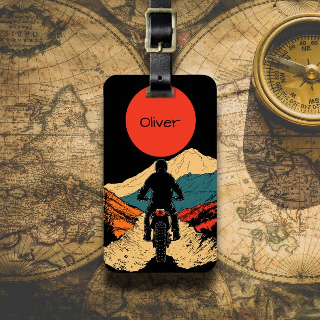 Abenteuerfahrer-Illustration Gepäckanhänger (Von Creator hochgeladen)