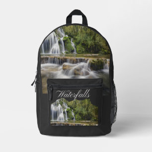 Abenteuerliche Bergwasserfälle Bedruckter Rucksack