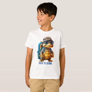 Abenteuerliche Niedliche kleine Schildkröte mit Ru T-Shirt