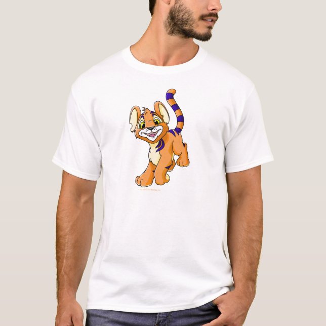 Abenteuerliches orange Kougra T-Shirt (Vorderseite)