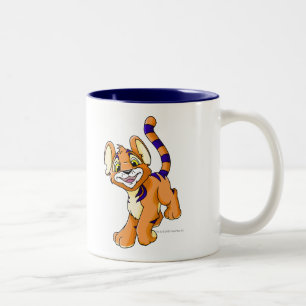 Abenteuerliches orange Kougra Zweifarbige Tasse