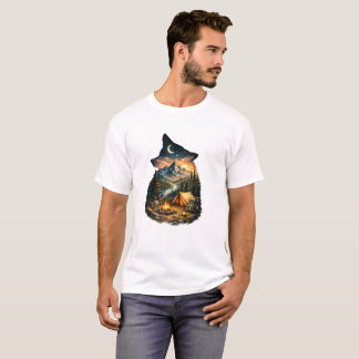 Abenteuerliches Wildnis-Camping T-Shirt