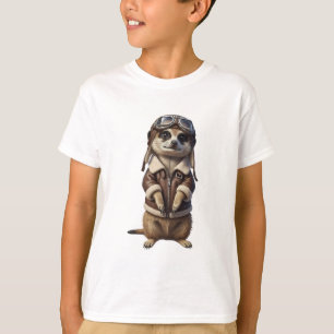 Abenteuerlustige Erdmännchen-Pilot-Kinder T-Shirt