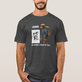 Abenteuerlustiger Dachshund-Wanderer Zuhause ist d T-Shirt
