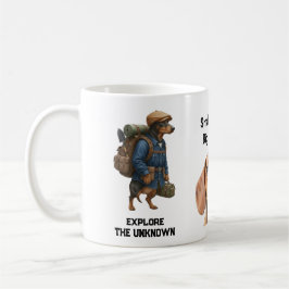 Abenteuerlustiger Dachshund-Wanderer Zuhause ist,  Kaffeetasse