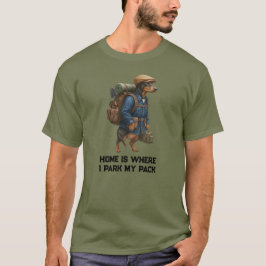 Abenteuerlustiger Dachshund-Wanderer Zuhause ist,  T-Shirt