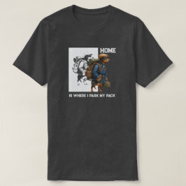Abenteuerlustiger Dachshund-Wanderer Zuhause ist, T-Shirt