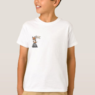 Abenteuerlustiger Entdecker-Fuchs-Flagge Kinder T-Shirt