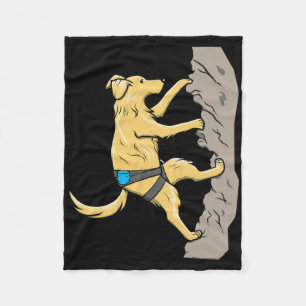 Abenteuerlustiger Hund Felsenklettern Grafik Outdo Fleecedecke