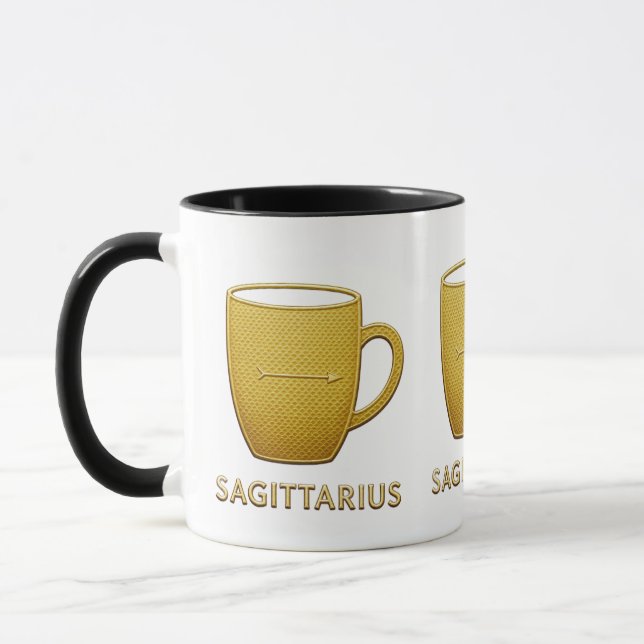 Abenteuerlustiger Schütze-Zodiac-Becher Tasse (Links)