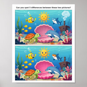Abenteuerposter „Unterschiede entdecken“ Poster