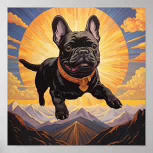 Abenteuerreise mit einem goldenen Herz - schwarz f Poster