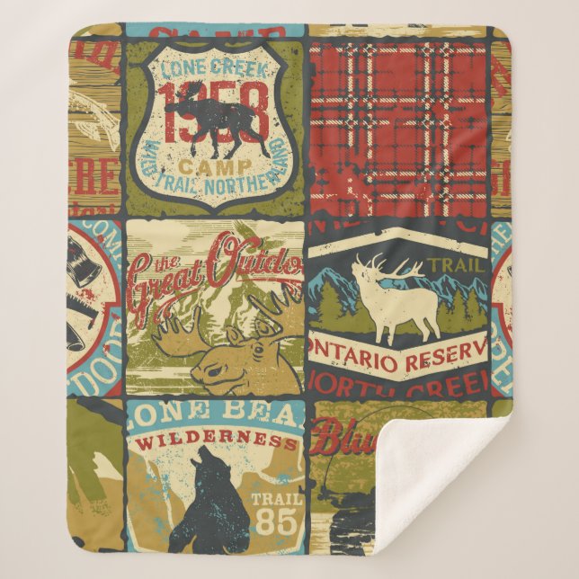 Abenteuerzeichen und Symbol-Patchw in Nordgebieten Sherpadecke (Vorderseite)