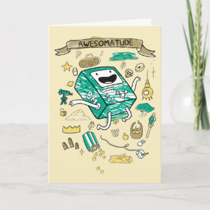 Abenteuerzeit   "Awesomatude" BMO Sketch Karte