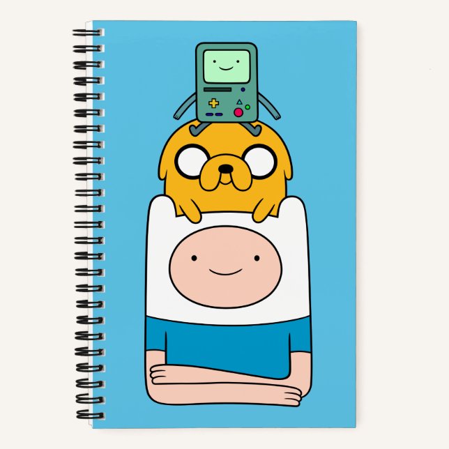 Abenteuerzeit | BMO, Jake & Finn Notizbuch (Vorderseite)