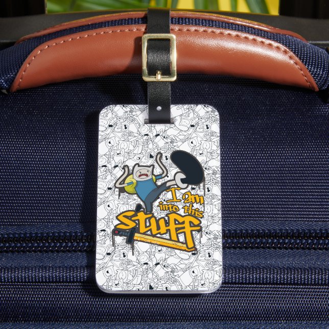 Abenteuerzeit | Finn "Ich bin in dieses Zeug" Gepäckanhänger (Vorderseite Insitu 2)