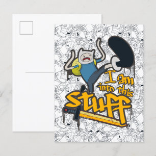 Abenteuerzeit   Finn "Ich bin in dieses Zeug" Postkarte