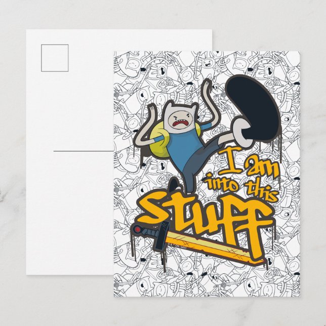 Abenteuerzeit | Finn "Ich bin in dieses Zeug" Postkarte (Vorne/Hinten)