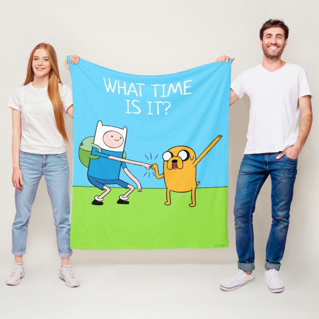 Abenteuerzeit | Finn & Jake Fist Bump Fleecedecke (Beispiel)