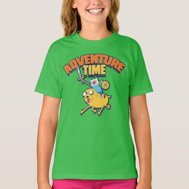 Abenteuerzeit | Finn Riding Jake T-Shirt (Vorderseite)